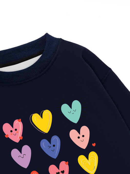 Áo Sweater Nỉ Hai Da Daily Cuties Little Heart Club