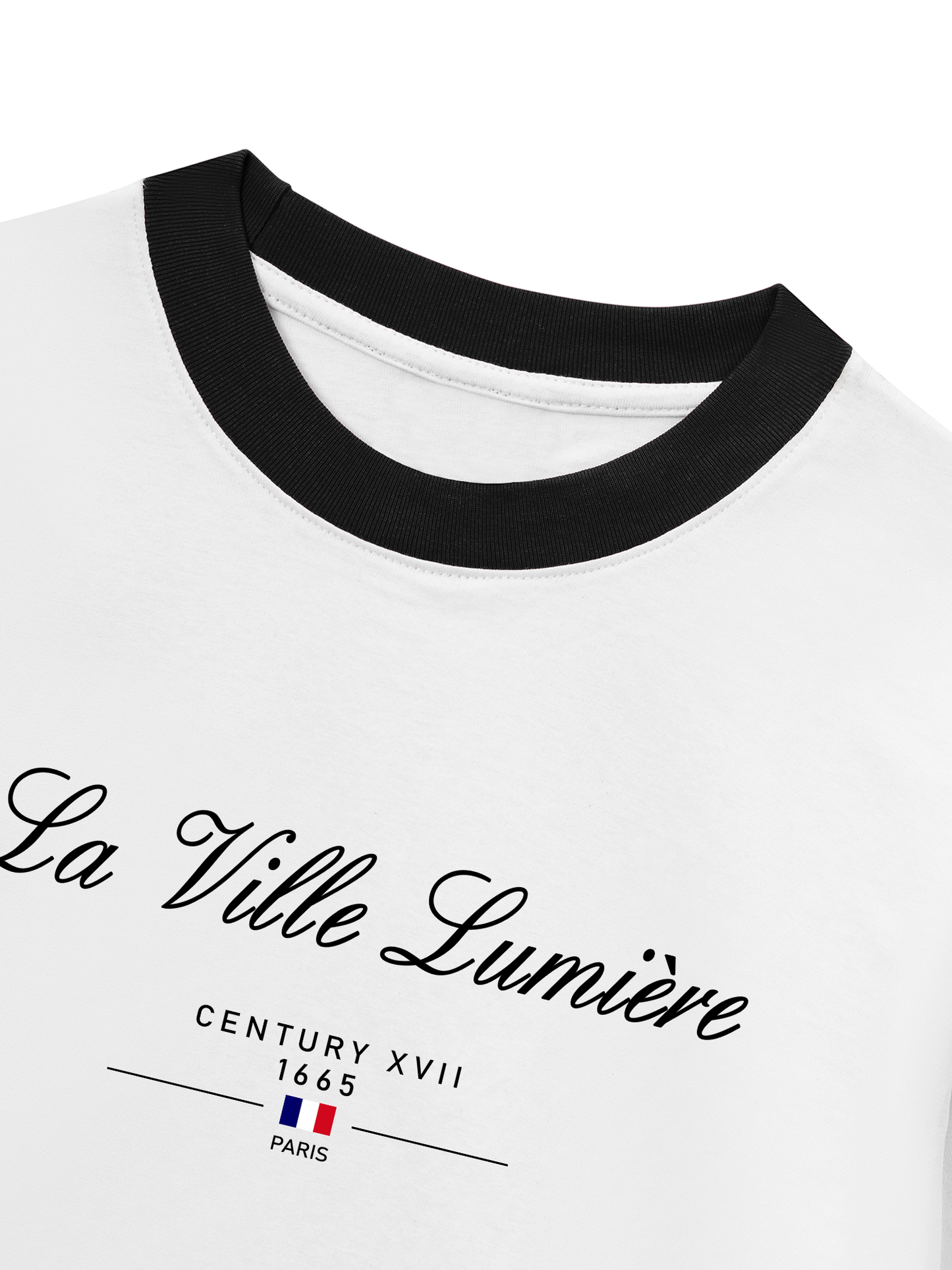 Áo Thun Ringer Relaxed Fit Old Money La Ville Lumière