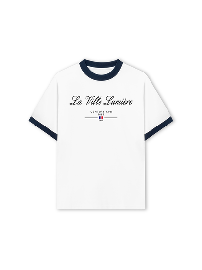 Áo Thun Ringer Relaxed Fit Old Money La Ville Lumière