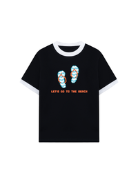 Áo Thun Ringer Relaxed Fit Summer Vibes Let_s Go To The Beach