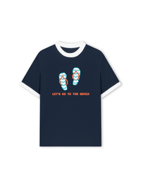 Áo Thun Ringer Relaxed Fit Summer Vibes Let_s Go To The Beach