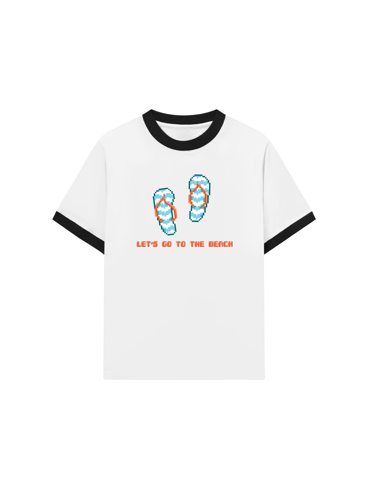 Áo Thun Ringer Relaxed Fit Summer Vibes Let_s Go To The Beach