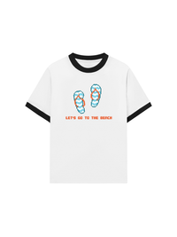 Áo Thun Ringer Relaxed Fit Summer Vibes Let_s Go To The Beach