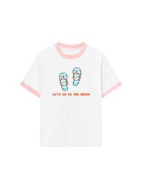 Áo Thun Ringer Relaxed Fit Summer Vibes Let_s Go To The Beach