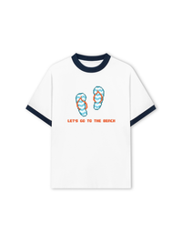 Áo Thun Ringer Relaxed Fit Summer Vibes Let_s Go To The Beach