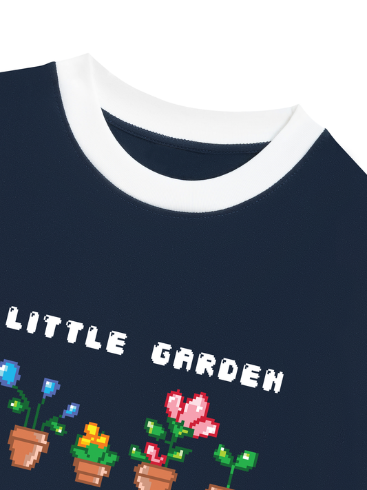 Áo Thun Ringer Relaxed Fit Summer Vibes Little Garden