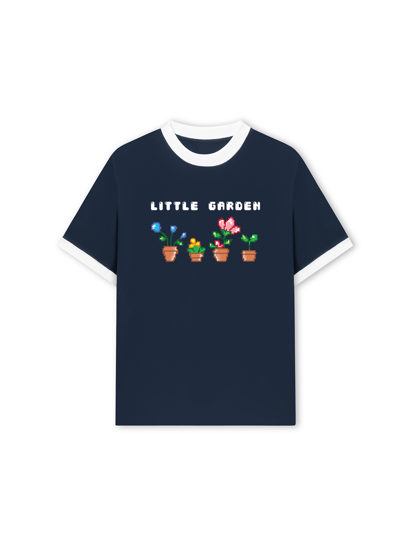 Áo Thun Ringer Relaxed Fit Summer Vibes Little Garden