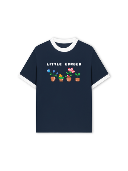 Áo Thun Ringer Relaxed Fit Summer Vibes Little Garden