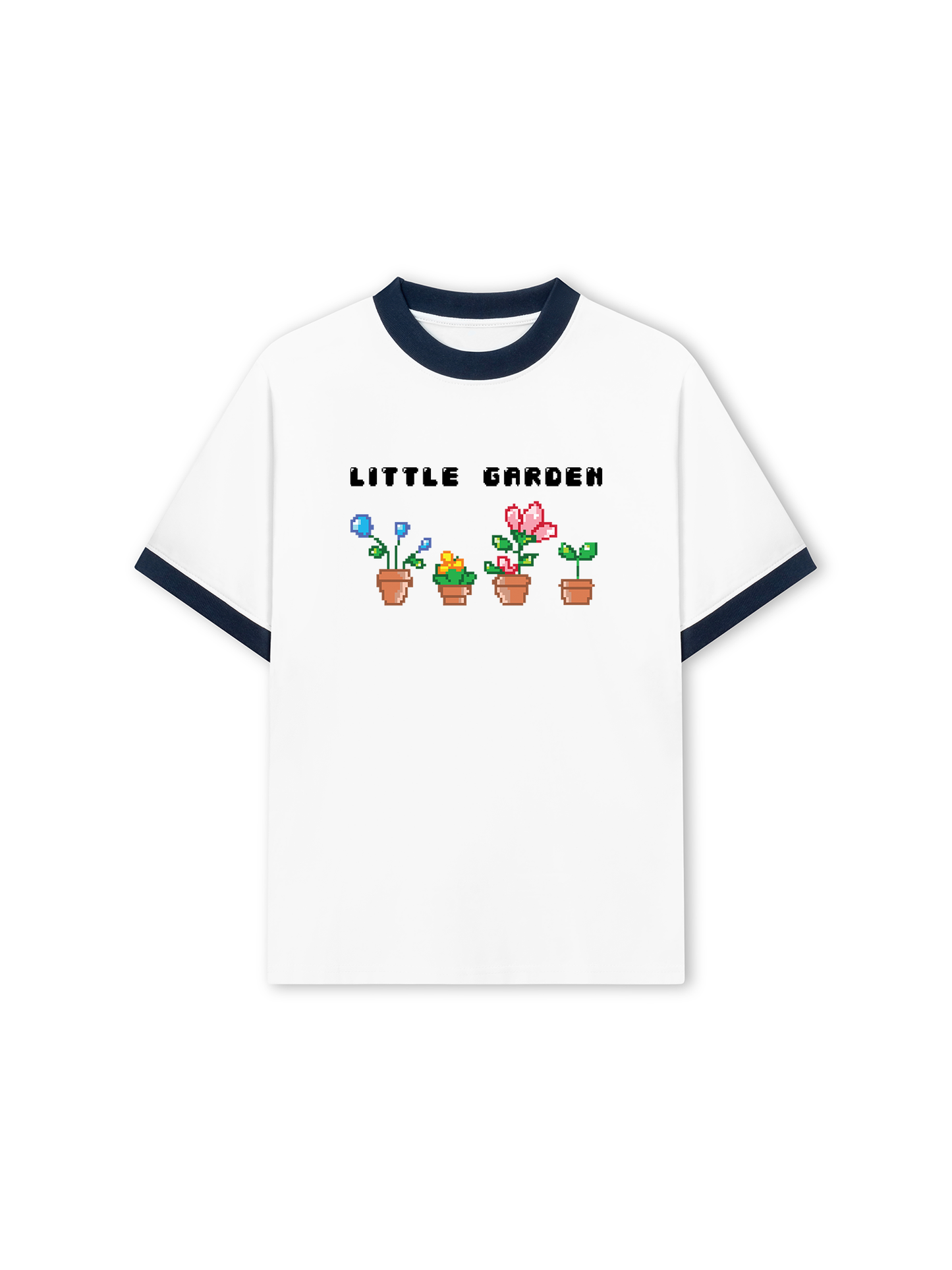 Áo Thun Ringer Relaxed Fit Summer Vibes Little Garden