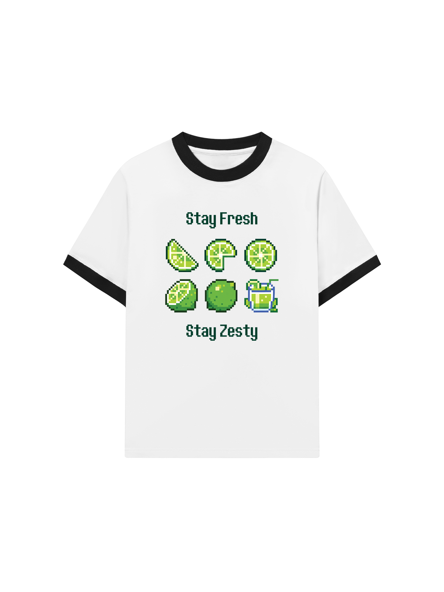Áo Thun Ringer Relaxed Fit Summer Vibes Stay Fresh Stay Zesty