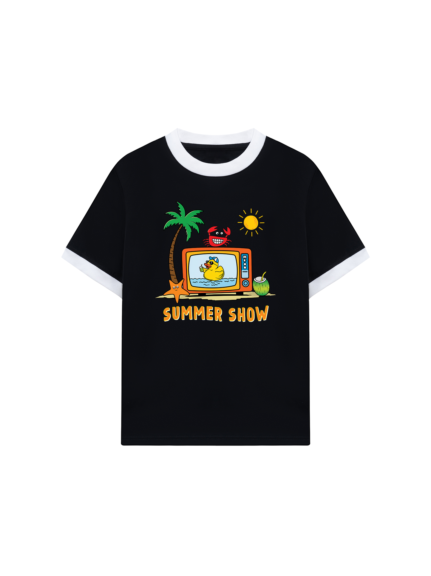 Áo Thun Ringer Relaxed Fit Summer Vibes Summer Show