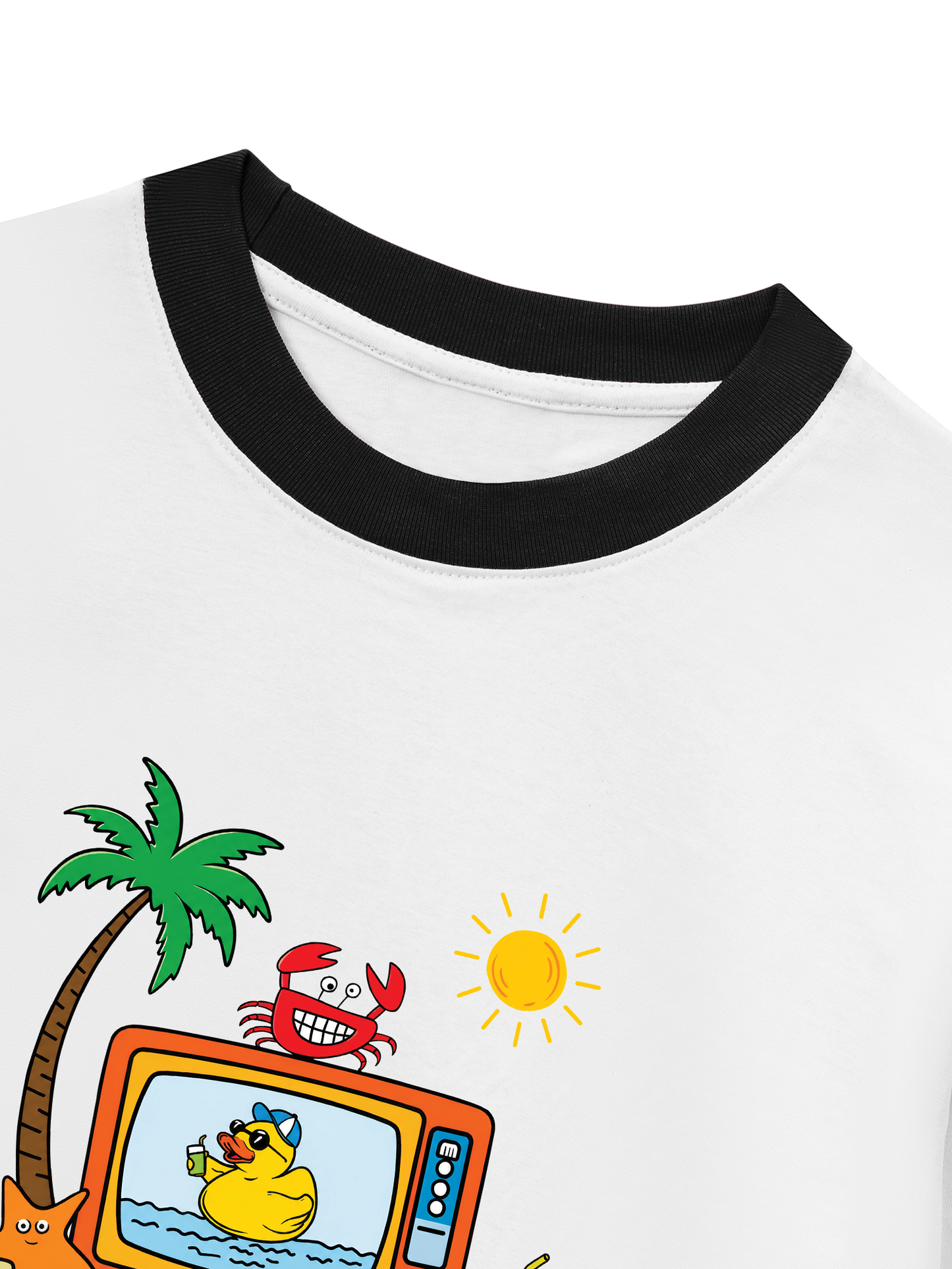 Áo Thun Ringer Relaxed Fit Summer Vibes Summer Show