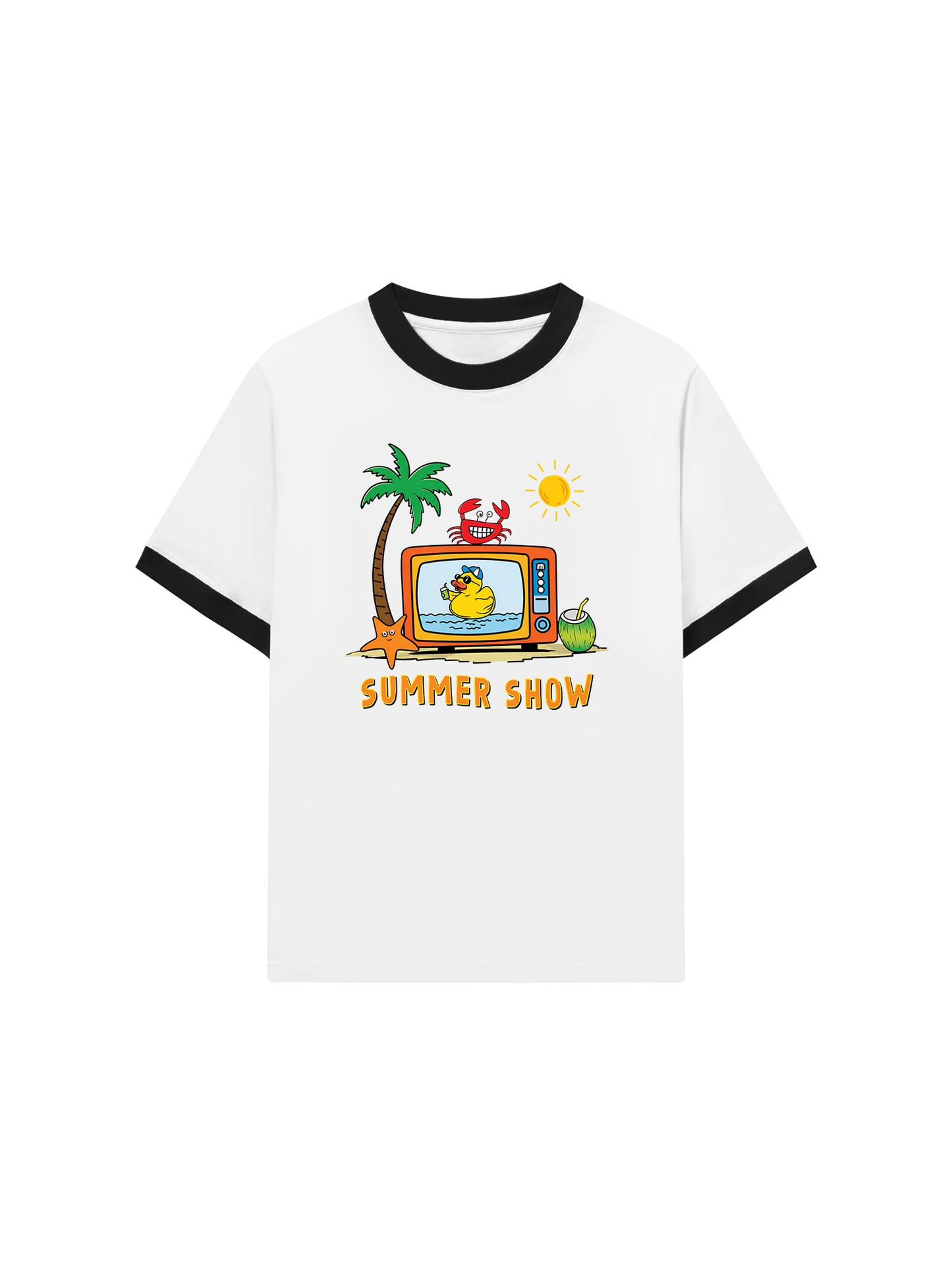Áo Thun Ringer Relaxed Fit Summer Vibes Summer Show