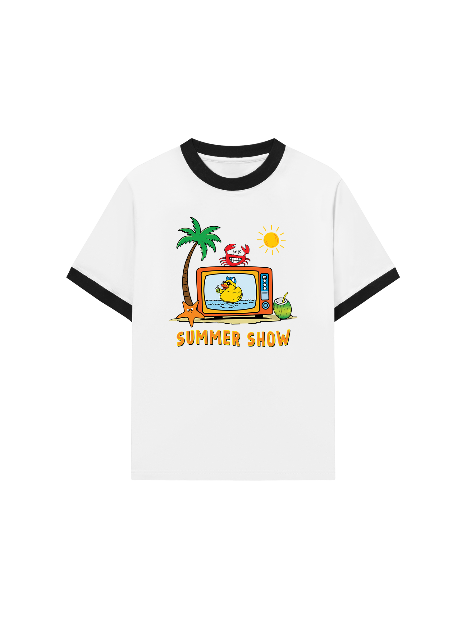 Áo Thun Ringer Relaxed Fit Summer Vibes Summer Show