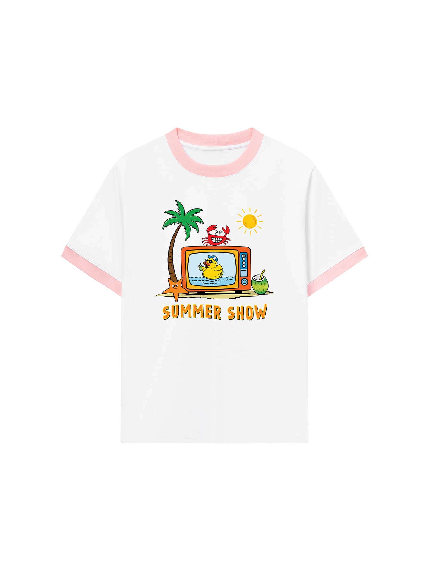 Áo Thun Ringer Relaxed Fit Summer Vibes Summer Show