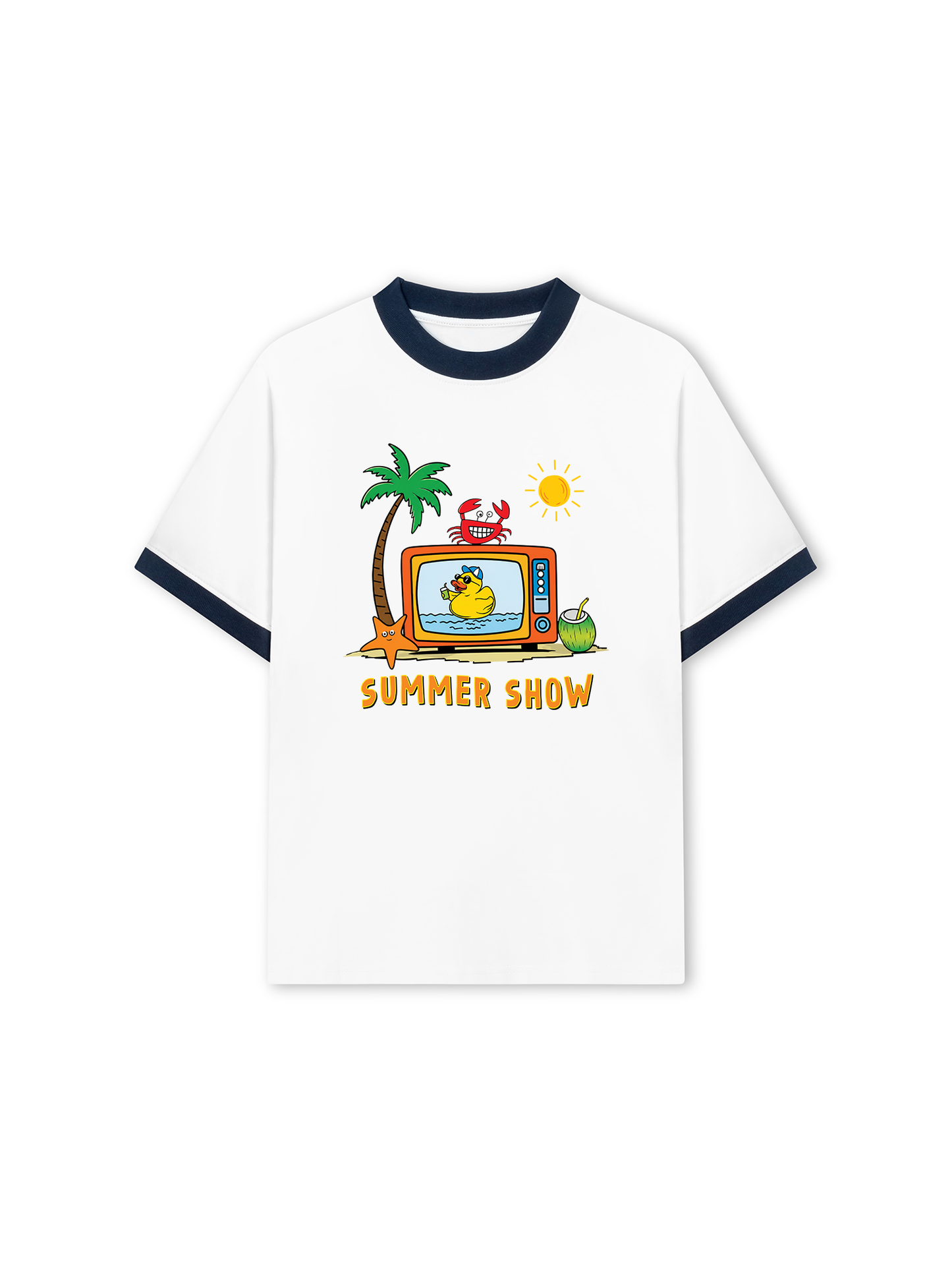 Áo Thun Ringer Relaxed Fit Summer Vibes Summer Show