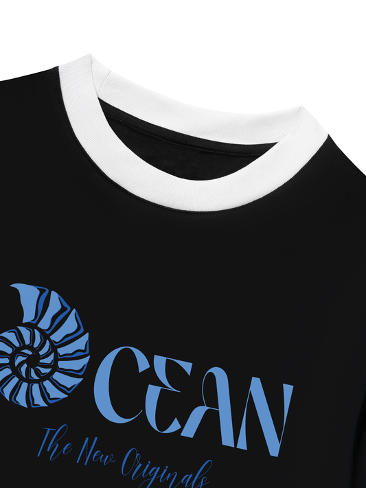 Áo Thun Ringer Relaxed Fit Summer Vibes Ocean