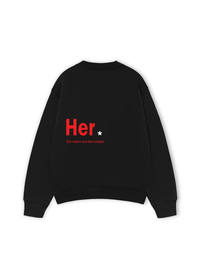 Áo Sweater Nỉ Hai Da Her