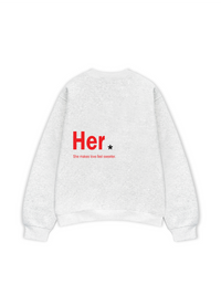 Áo Sweater Nỉ Hai Da Her