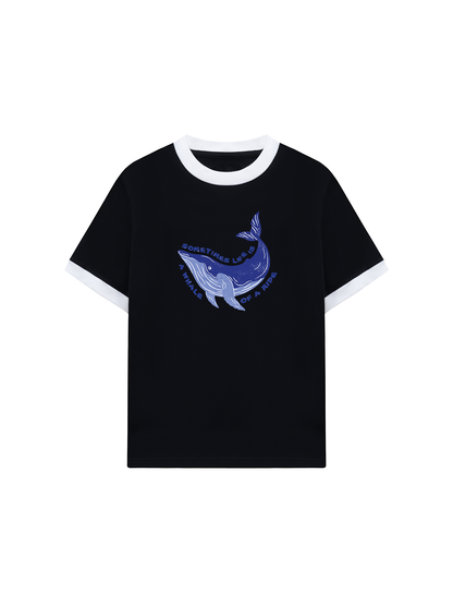 Áo Thun Ringer Relaxed Fit A Whale Of A Ride