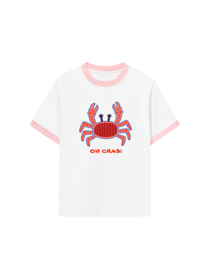 Áo Thun Ringer Relaxed Fit Oh Crab!