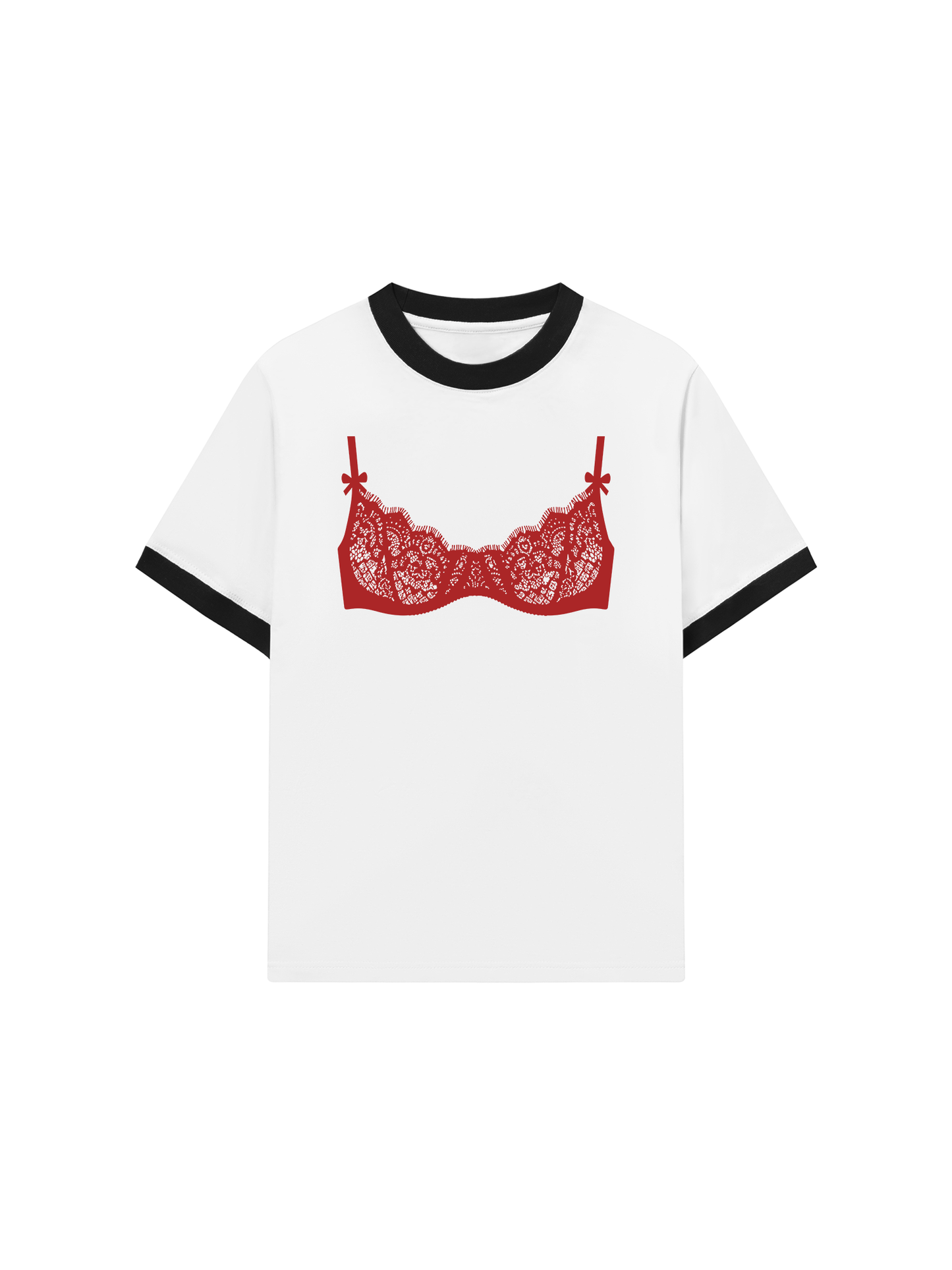 Áo Thun Ringer Relaxed Fit Red Bikini
