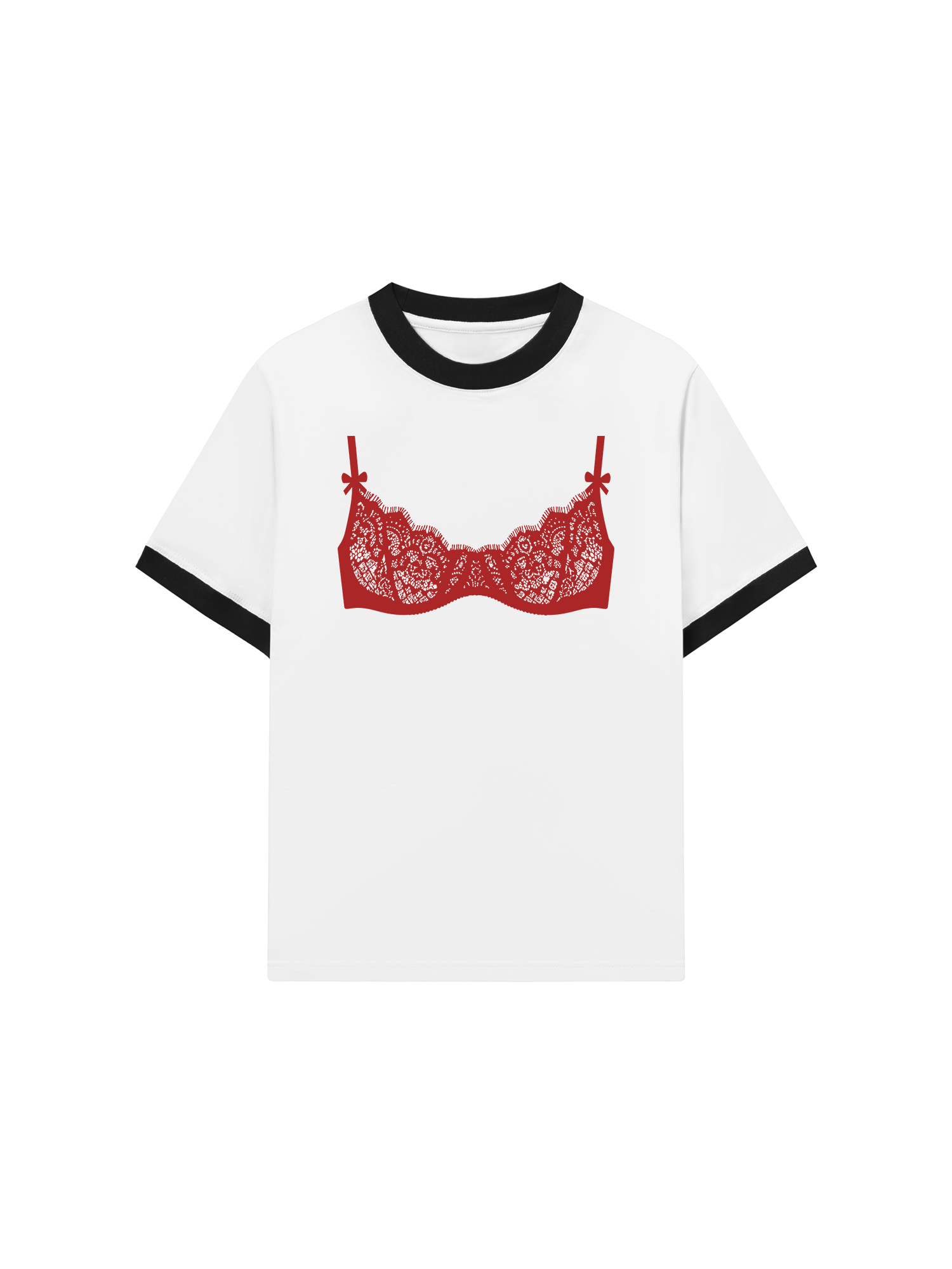 Áo Thun Ringer Relaxed Fit Red Bikini