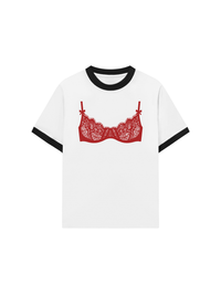 Áo Thun Ringer Relaxed Fit Red Bikini
