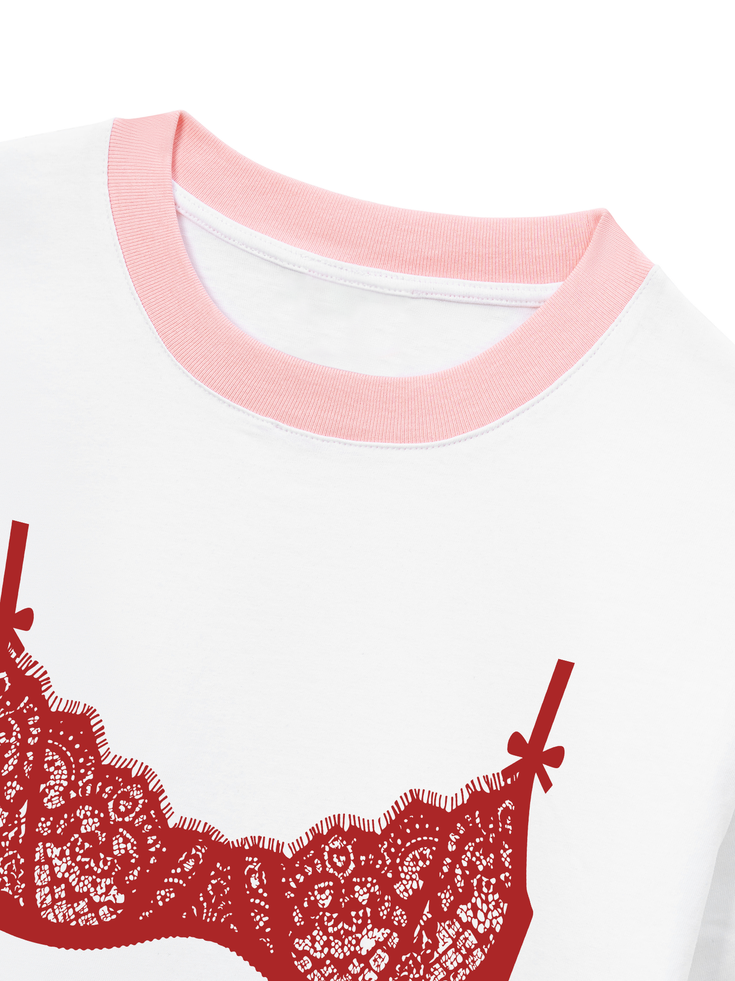 Áo Thun Ringer Relaxed Fit Red Bikini