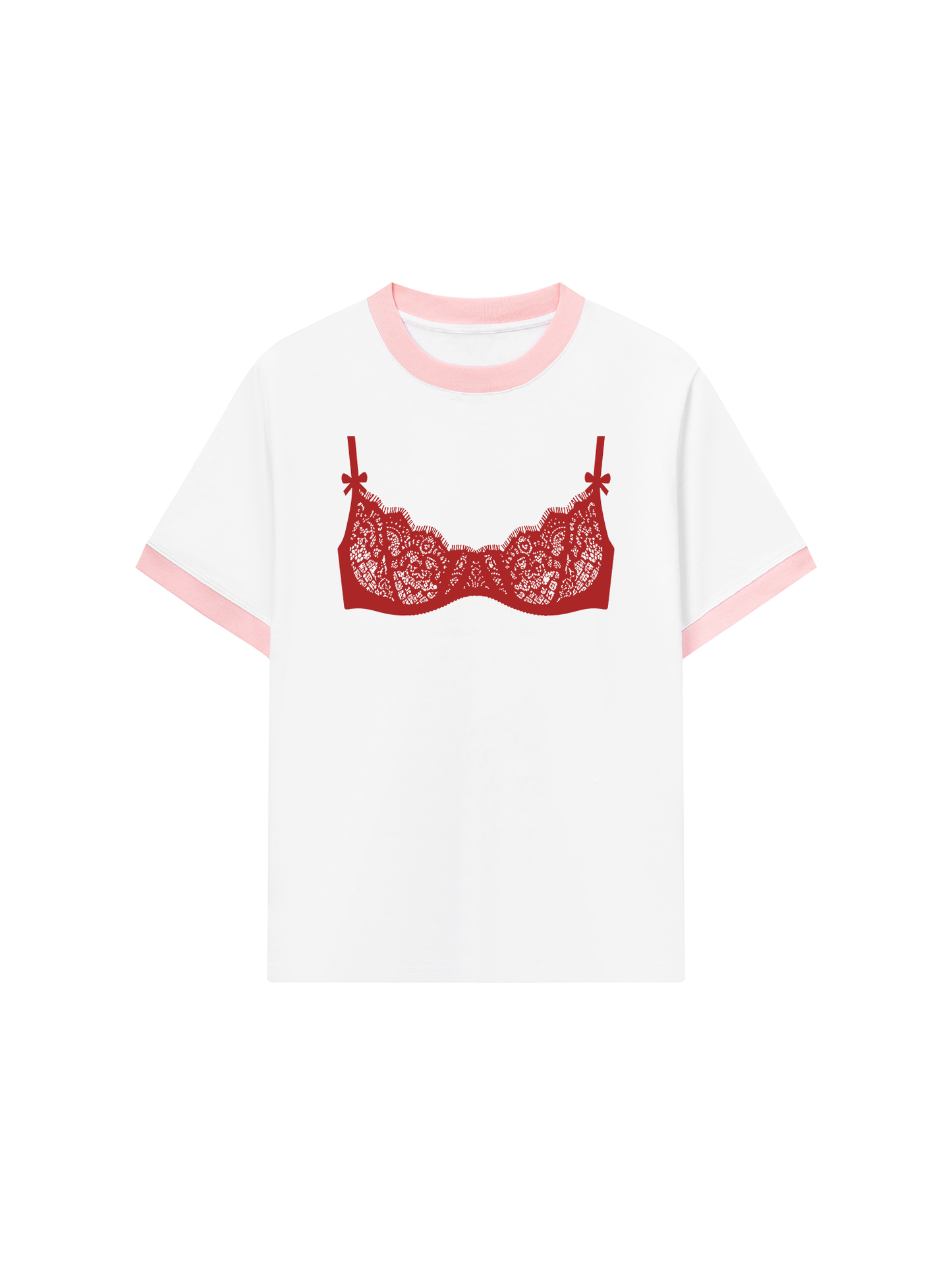 Áo Thun Ringer Relaxed Fit Red Bikini