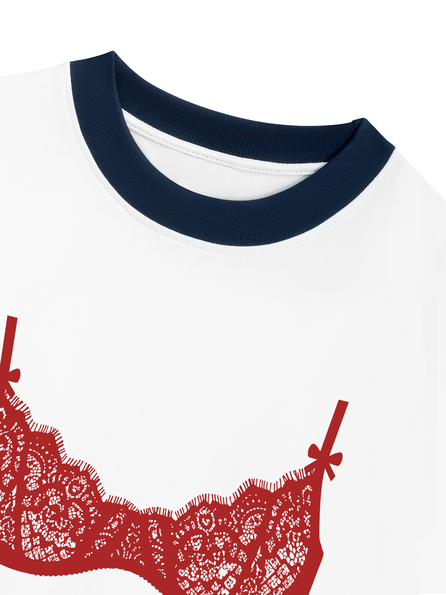 Áo Thun Ringer Relaxed Fit Red Bikini