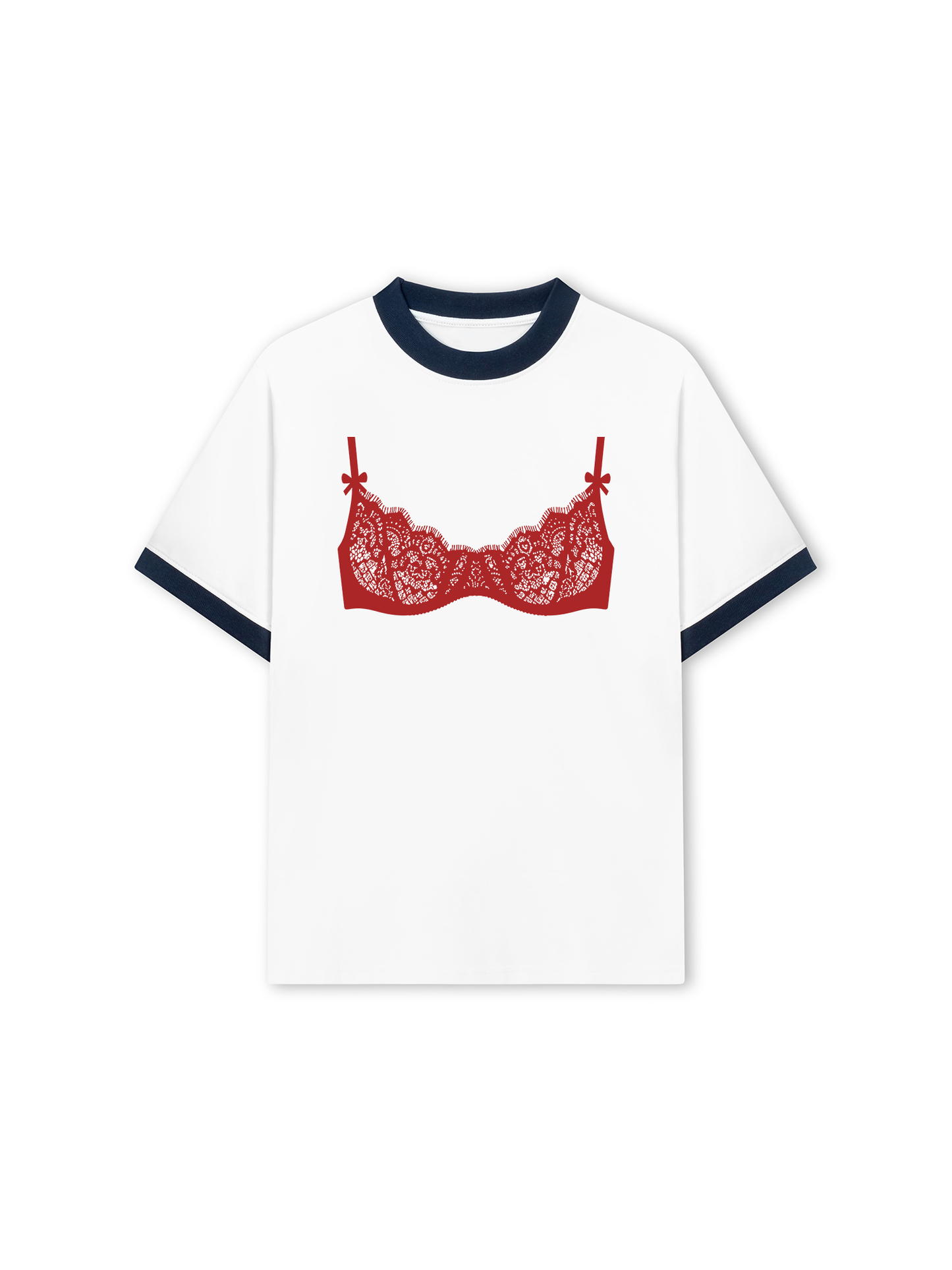Áo Thun Ringer Relaxed Fit Red Bikini