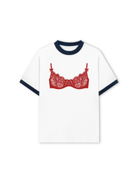 Áo Thun Ringer Relaxed Fit Red Bikini
