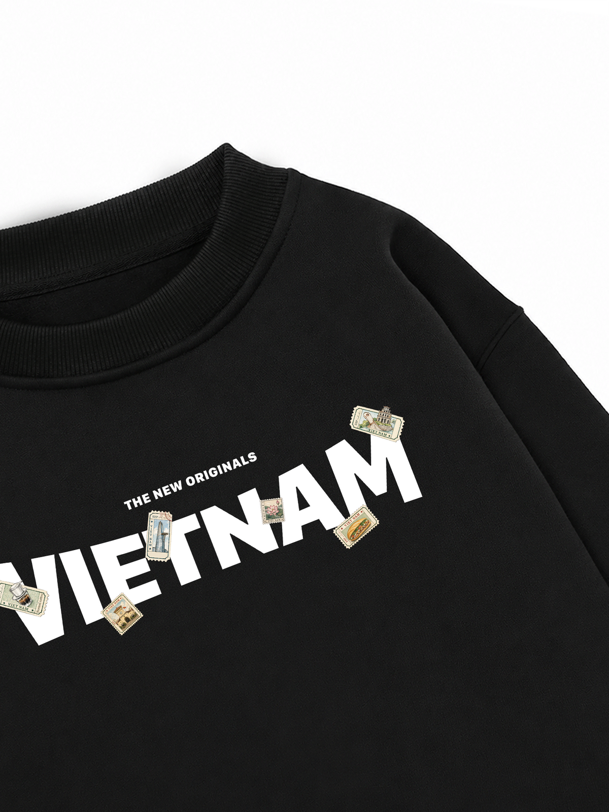 Áo Sweater Nỉ Hai Da Vietnam Stamp