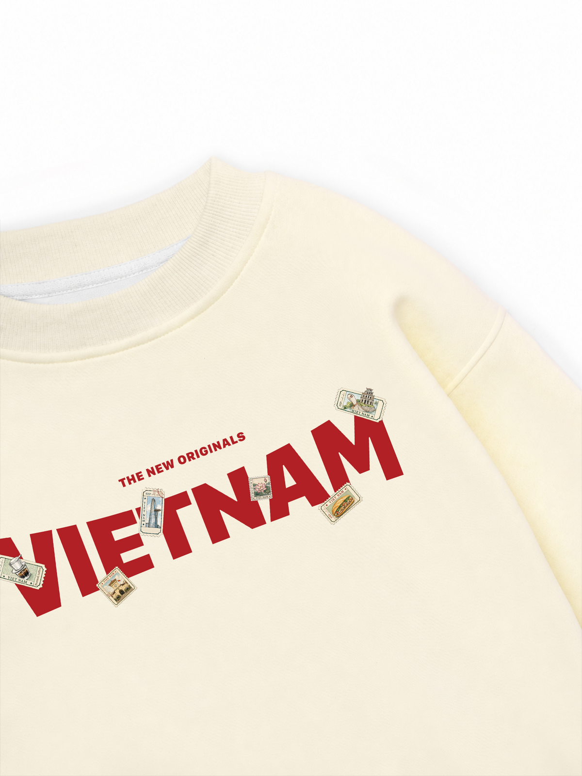 Áo Sweater Nỉ Hai Da Vietnam Stamp