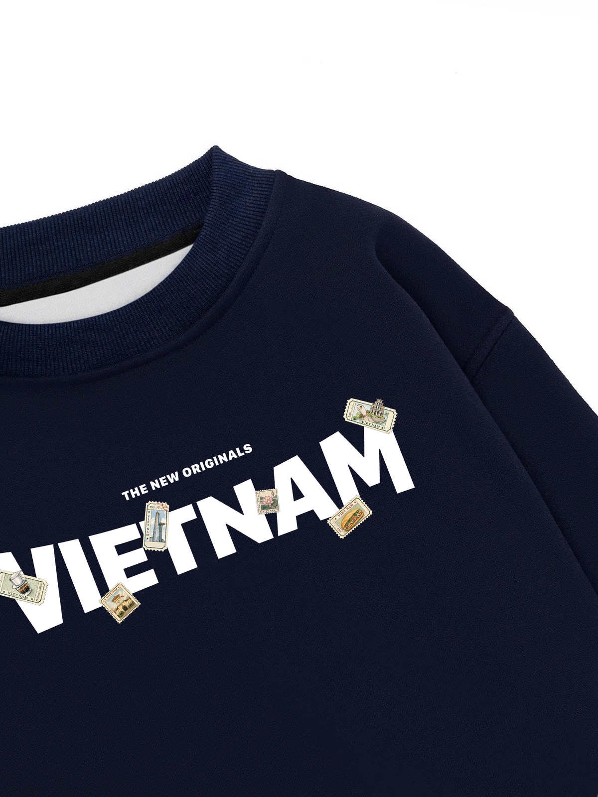 Áo Sweater Nỉ Hai Da Vietnam Stamp