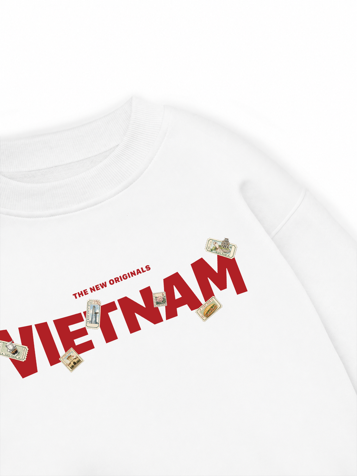 Áo Sweater Nỉ Hai Da Vietnam Stamp