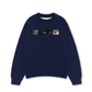 Áo Sweater Nỉ Hai Da Blue Flower Cat