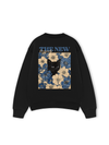 Áo Sweater Nỉ Hai Da Blue Flower Cat