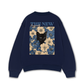 Áo Sweater Nỉ Hai Da Blue Flower Cat