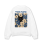 Áo Sweater Nỉ Hai Da Blue Flower Cat