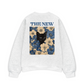 Áo Sweater Nỉ Hai Da Blue Flower Cat