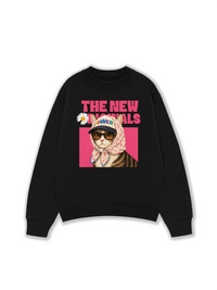Áo Sweater Nỉ Hai Da Power Cat
