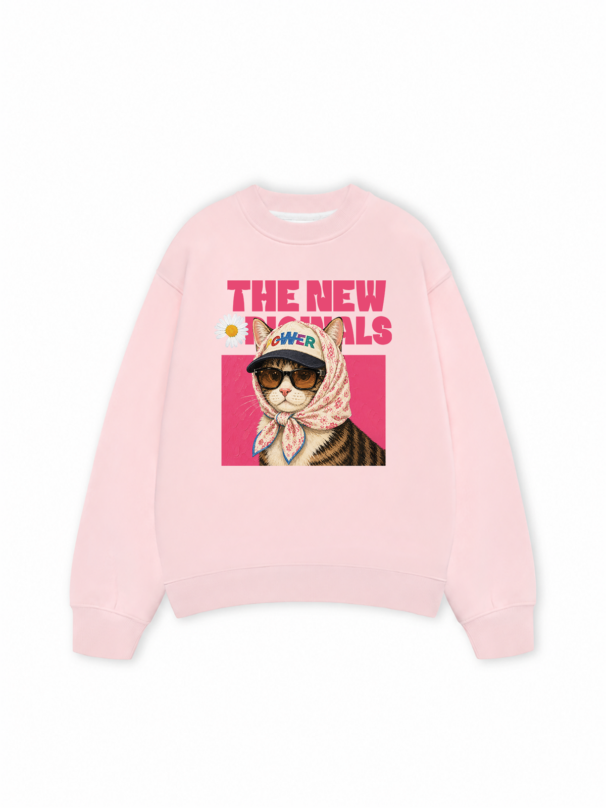 Áo Sweater Nỉ Hai Da Power Cat