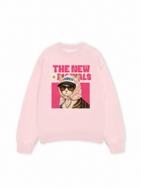 Áo Sweater Nỉ Hai Da Power Cat