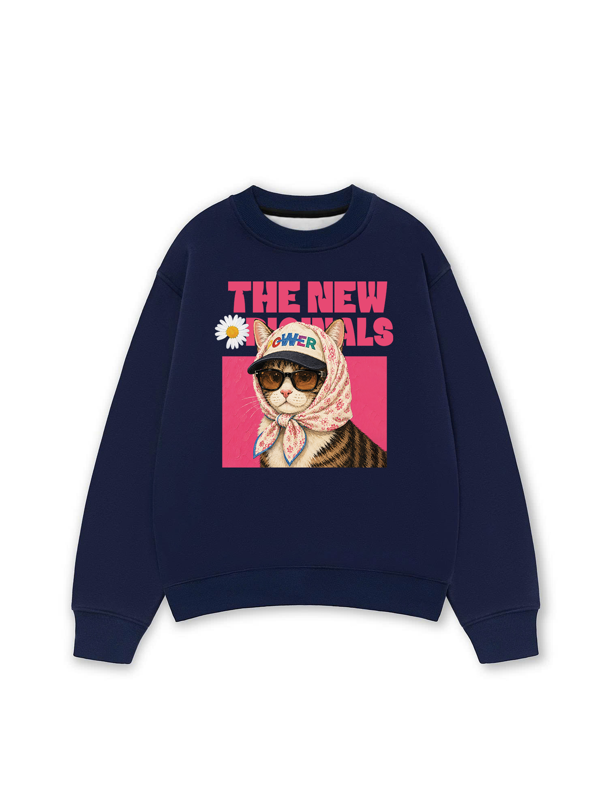 Áo Sweater Nỉ Hai Da Power Cat