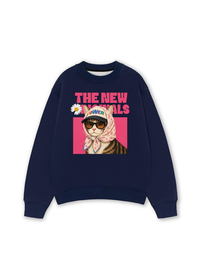 Áo Sweater Nỉ Hai Da Power Cat