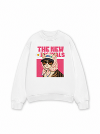 Áo Sweater Nỉ Hai Da Power Cat
