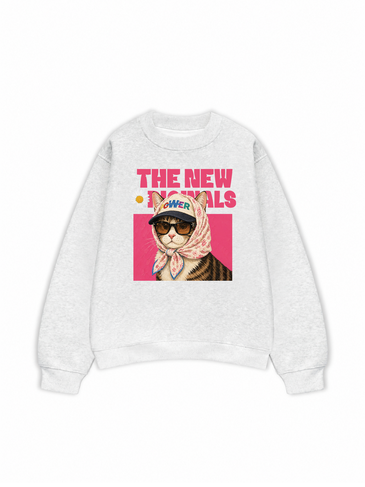 Áo Sweater Nỉ Hai Da Power Cat