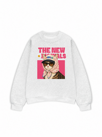 Áo Sweater Nỉ Hai Da Power Cat